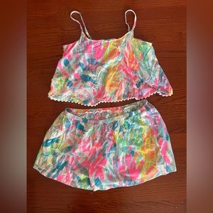 EUC Girls Lilly Pulitzer Set XL 2 piece short set XL 12-14
